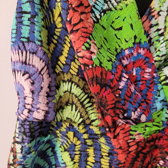 Women's Soft Silk Patterned Textured Tank Top Sz 2 - Picture 7 of 11